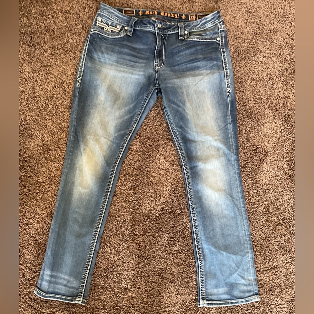 Rock Revival Women's Straight Leg Jeans - Light Blue Wash